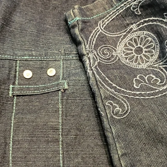 True Vintage 1970s DENIM D GREE Embroidered Denim Western Jacket - Picture 8 of 8